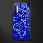 sassy smiley faces glass case for realme x2 image