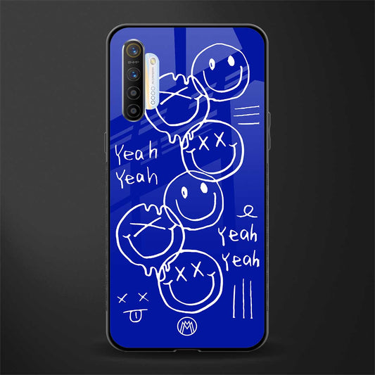 sassy smiley faces glass case for realme xt image