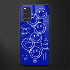 sassy smiley faces glass case for vivo v19 image