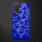 sassy smiley faces glass case for vivo v21 5g image