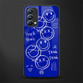 sassy smiley faces glass case for oppo f19 image