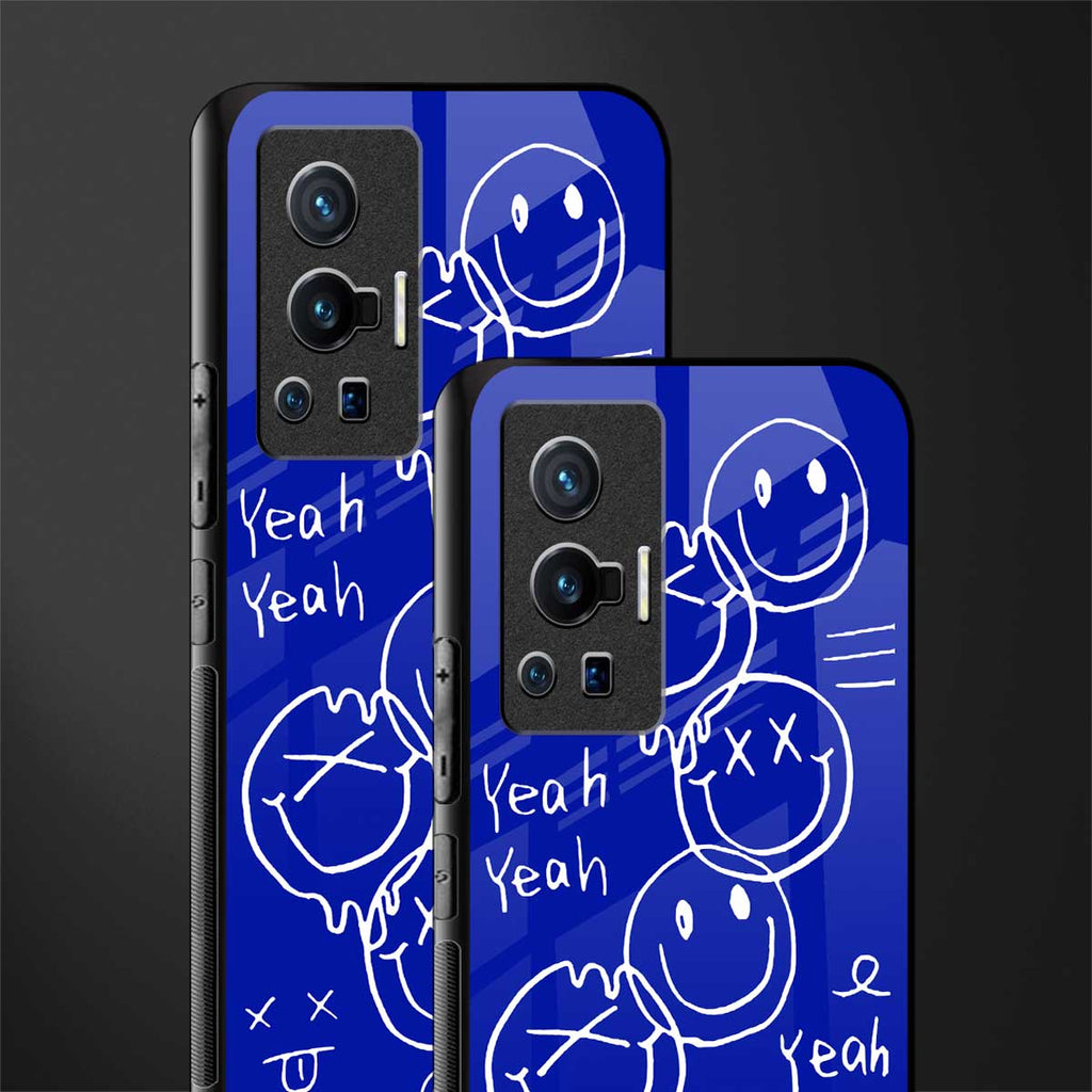 sassy smiley faces glass case for vivo x70 pro image-2