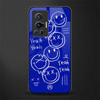 sassy smiley faces glass case for vivo x70 pro image