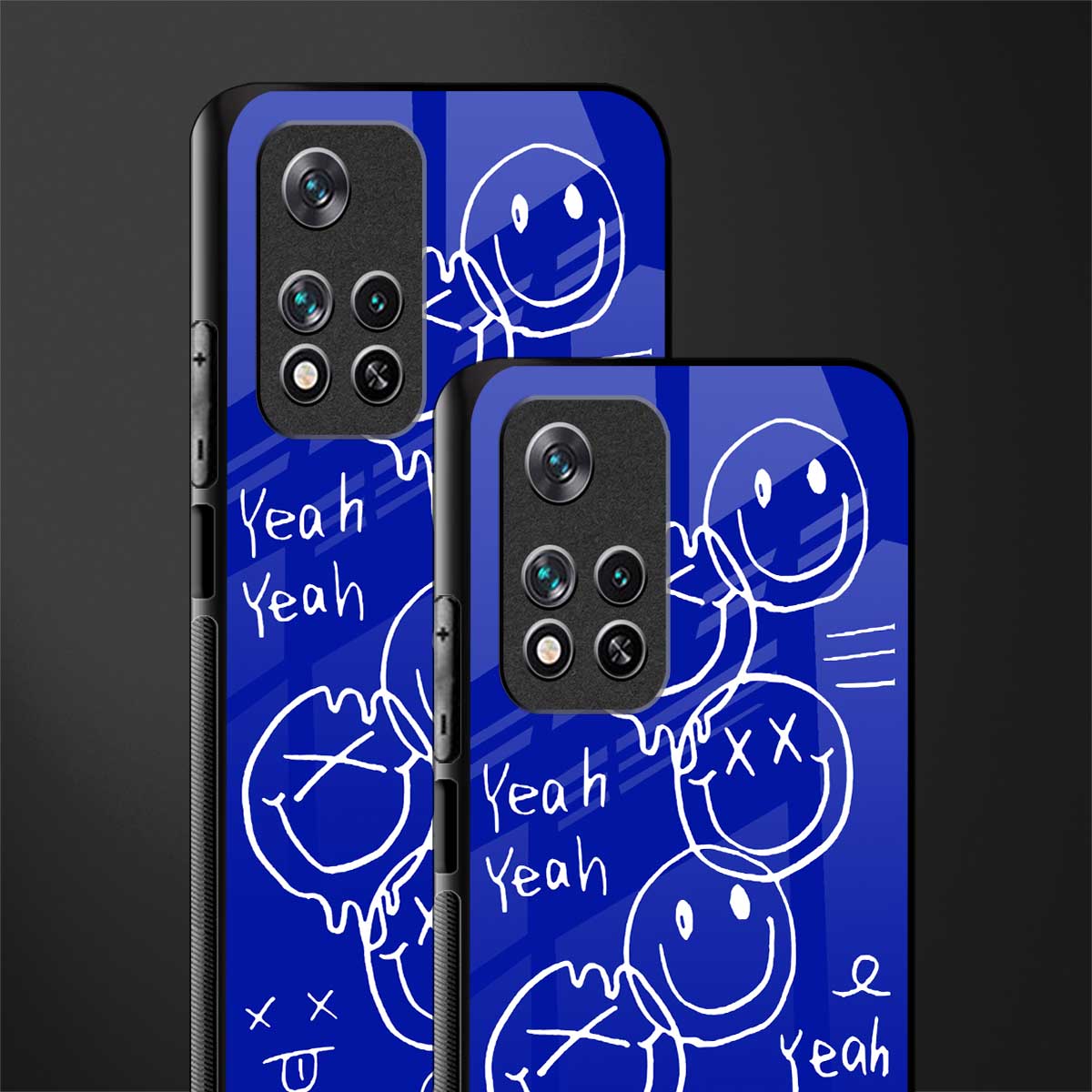 sassy smiley faces glass case for xiaomi 11i 5g image-2