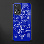 sassy smiley faces glass case for poco m4 pro 5g image