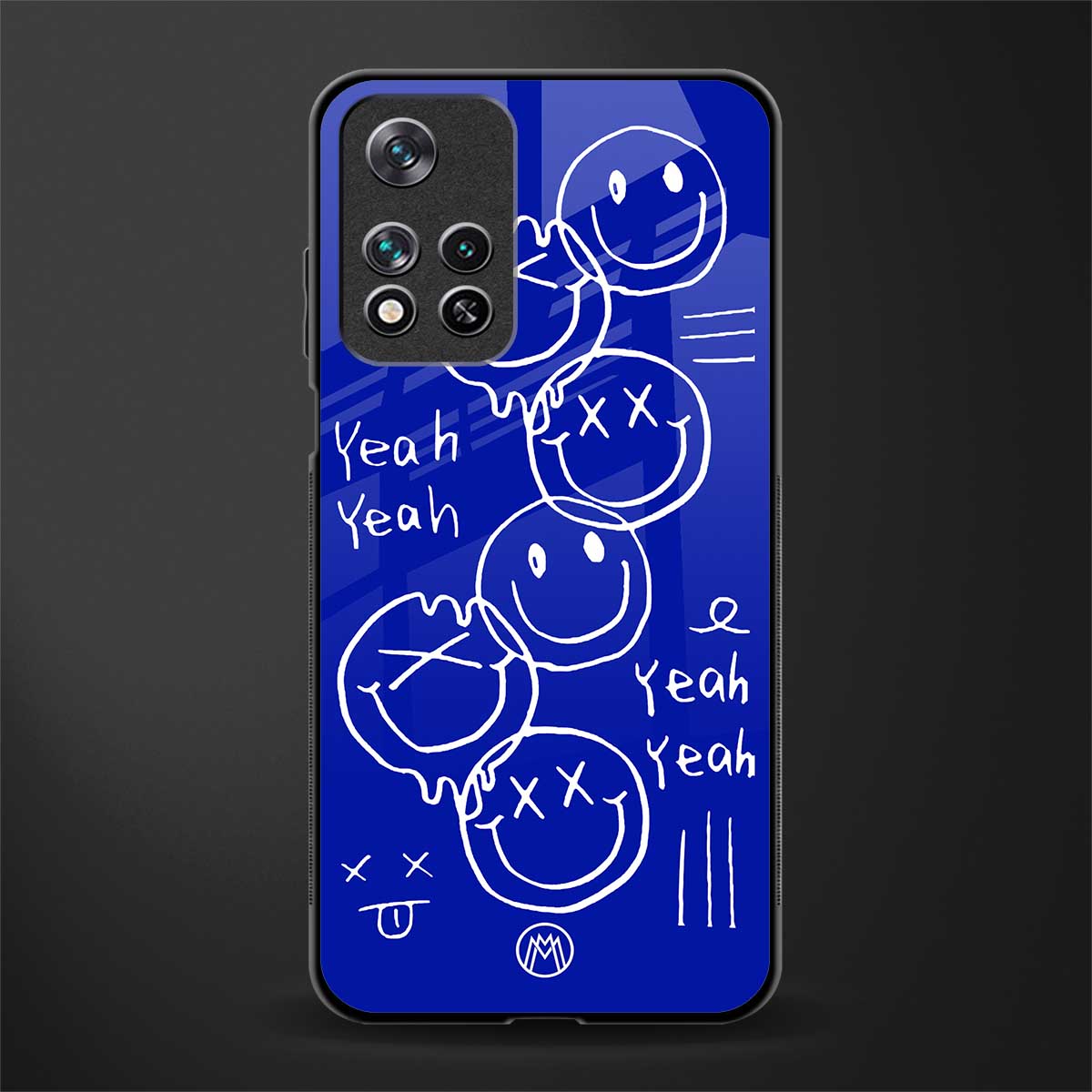sassy smiley faces glass case for xiaomi 11i 5g image