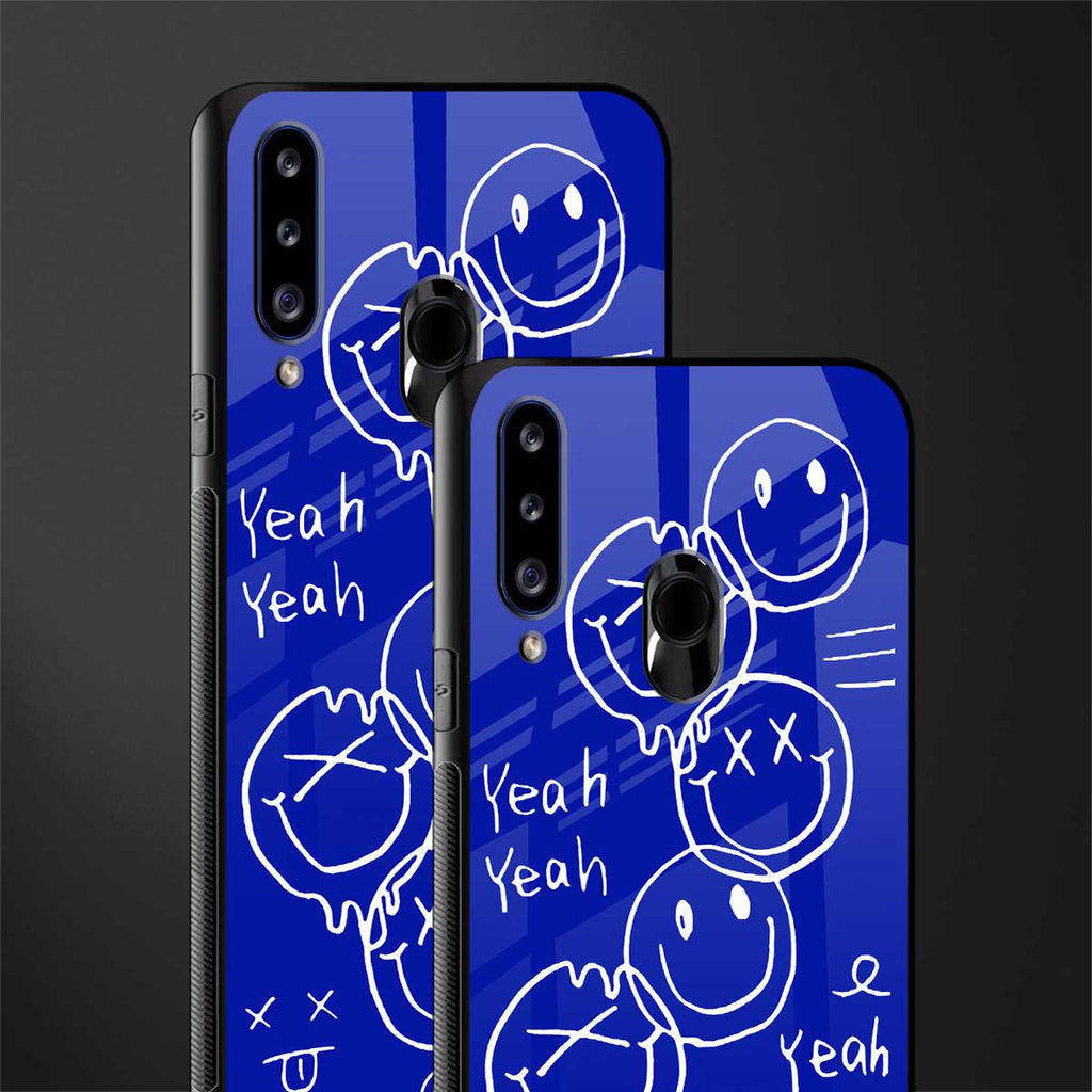 sassy smiley faces glass case for samsung galaxy a20s image-2