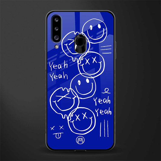 sassy smiley faces glass case for samsung galaxy a20s image