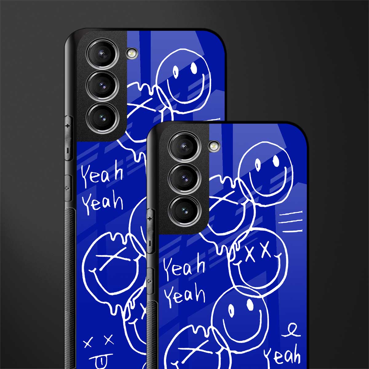 sassy smiley faces glass case for samsung galaxy s21 fe 5g image-2