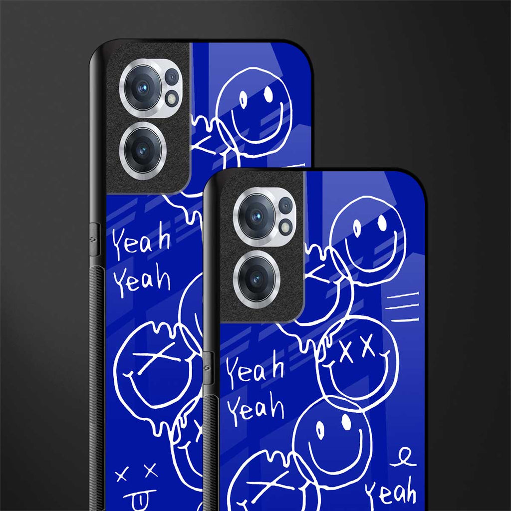 sassy smiley faces glass case for oneplus nord ce 2 5g image-2