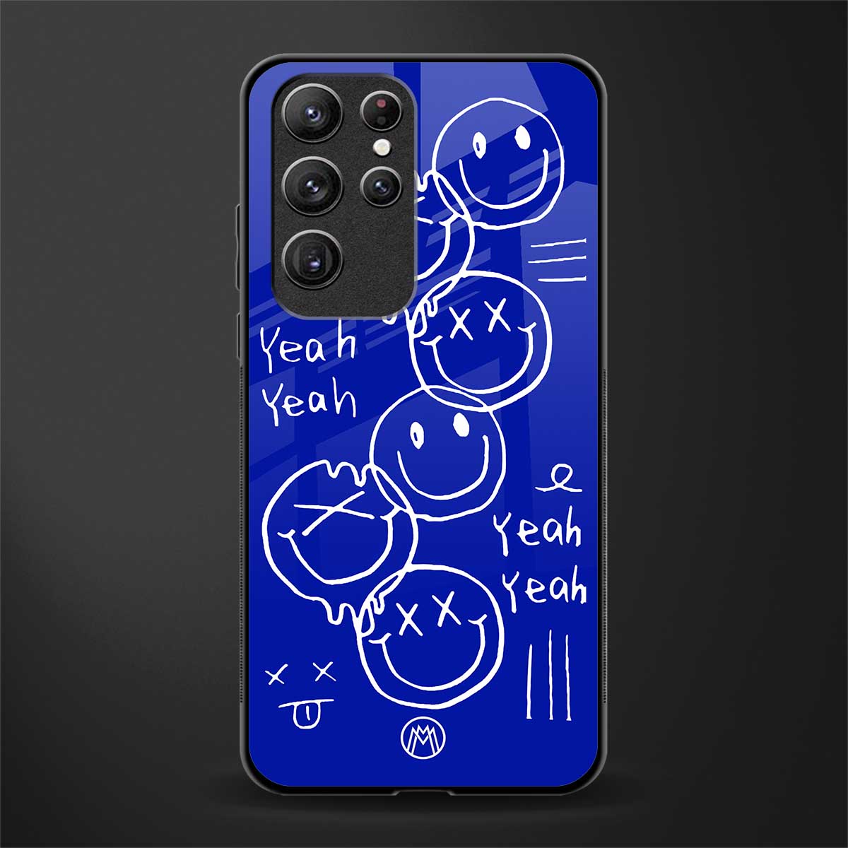 sassy smiley faces glass case for samsung galaxy s22 ultra 5g image