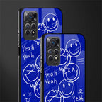 sassy smiley faces glass case for redmi note 11 pro image-2
