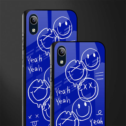 sassy smiley faces glass case for vivo y91i image-2