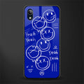 sassy smiley faces glass case for vivo y1s without fingerprint image