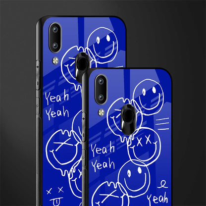 sassy smiley faces glass case for vivo y91 image-2