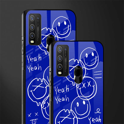 sassy smiley faces glass case for vivo y50 image-2