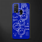 sassy smiley faces glass case for vivo y50 image