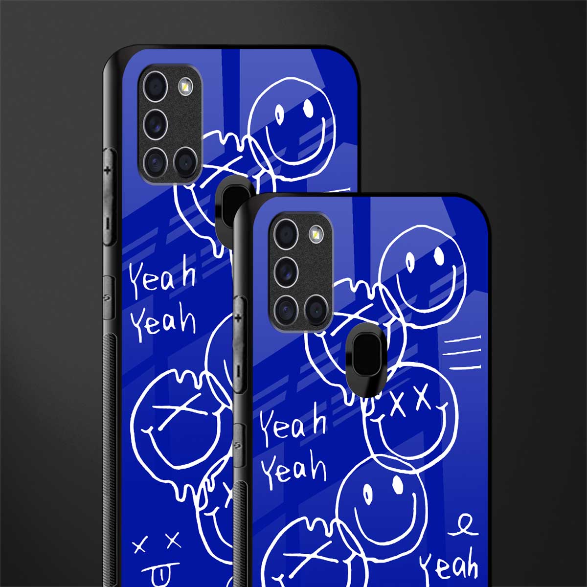 sassy smiley faces glass case for samsung galaxy a21s image-2