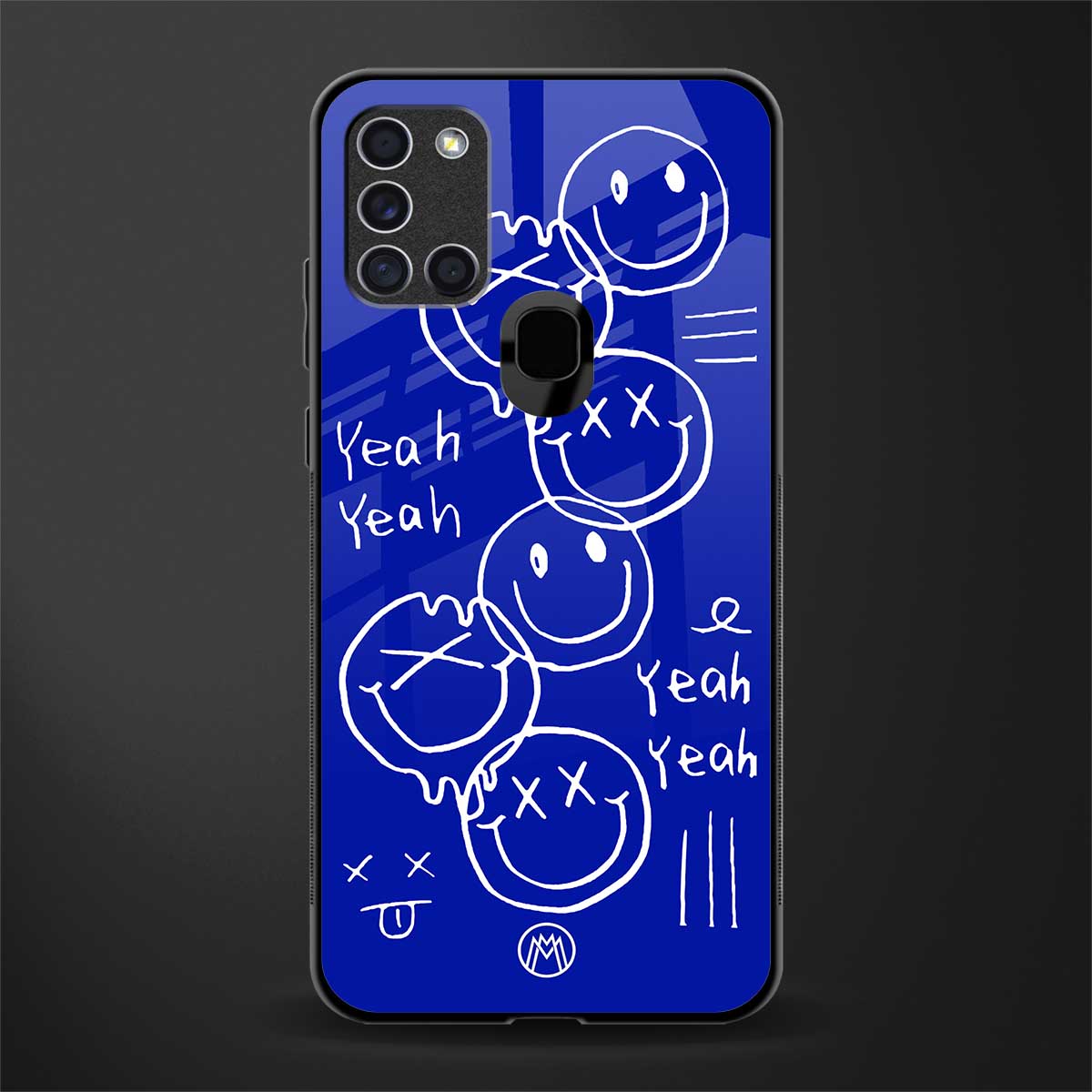 sassy smiley faces glass case for samsung galaxy a21s image