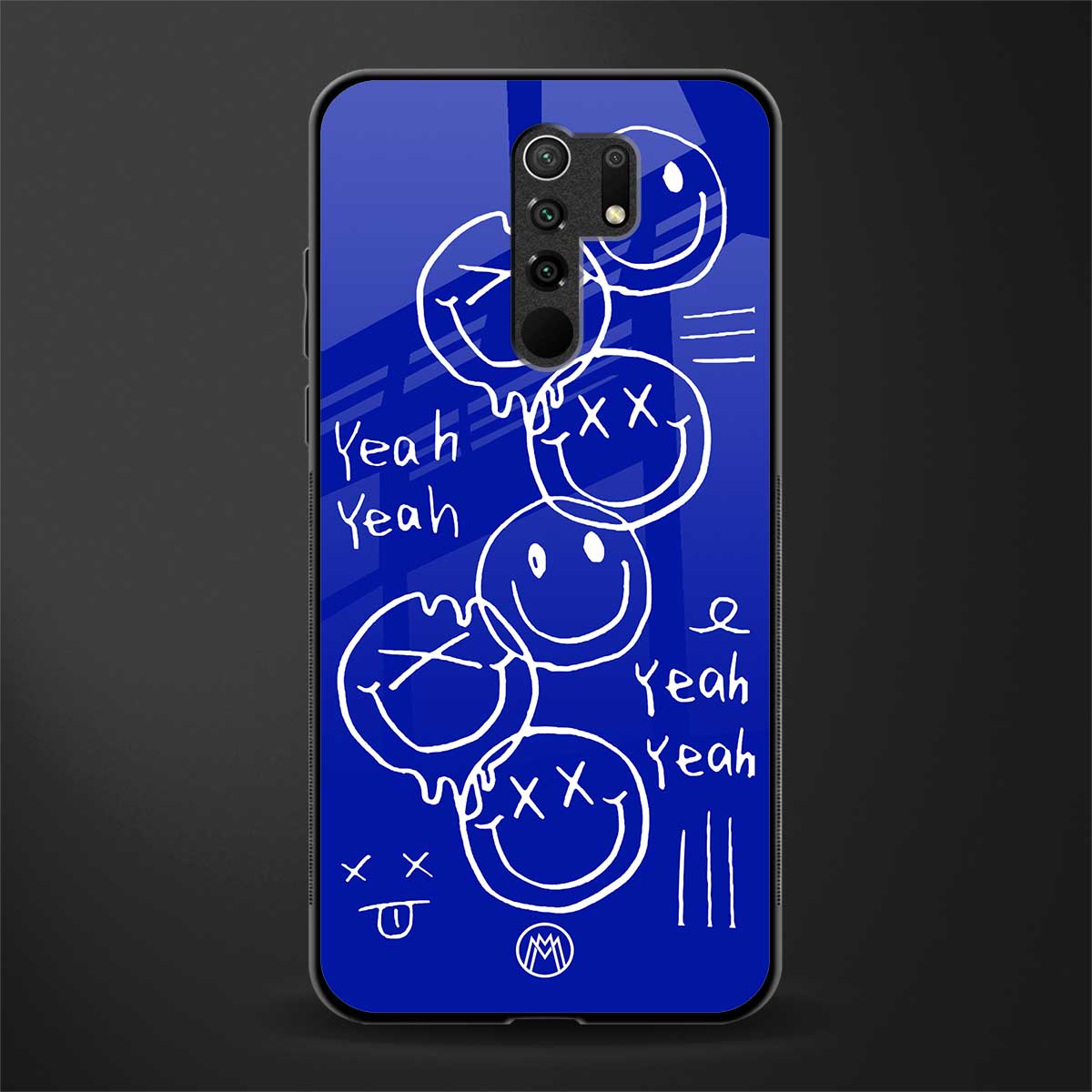 sassy smiley faces glass case for redmi 9 prime image