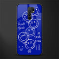 sassy smiley faces glass case for poco m2 image