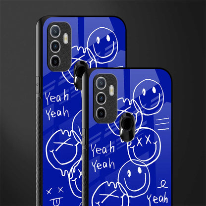 sassy smiley faces glass case for oppo a53 image-2