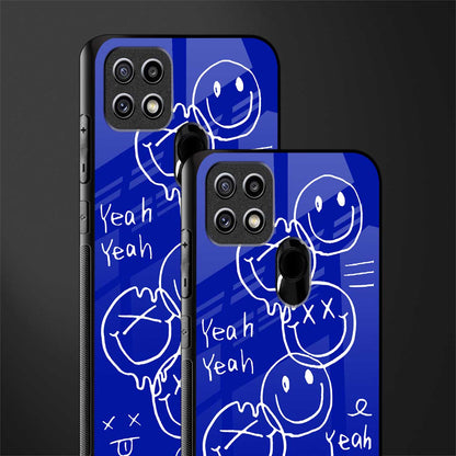 sassy smiley faces glass case for oppo a15 image-2
