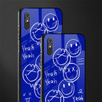 sassy smiley faces glass case for redmi 9a image-2