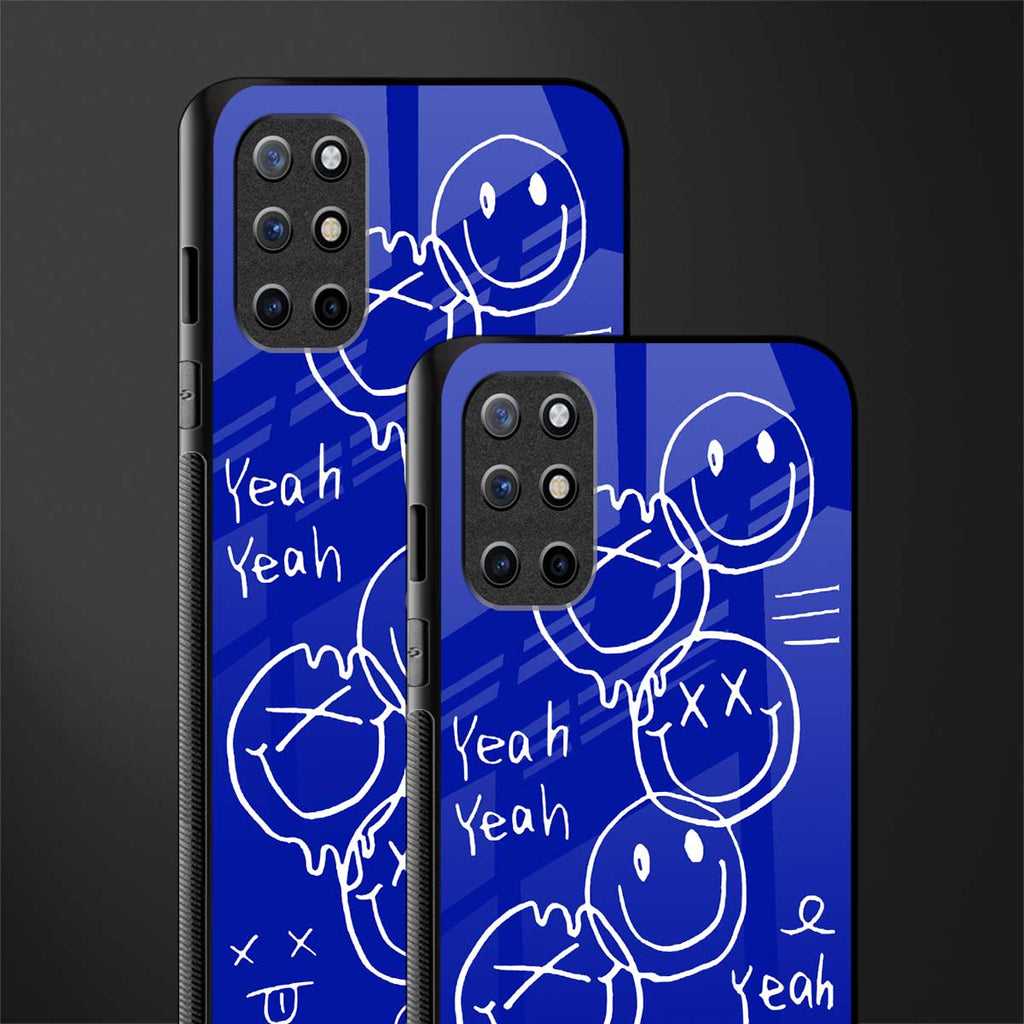 sassy smiley faces glass case for oneplus 8t image-2