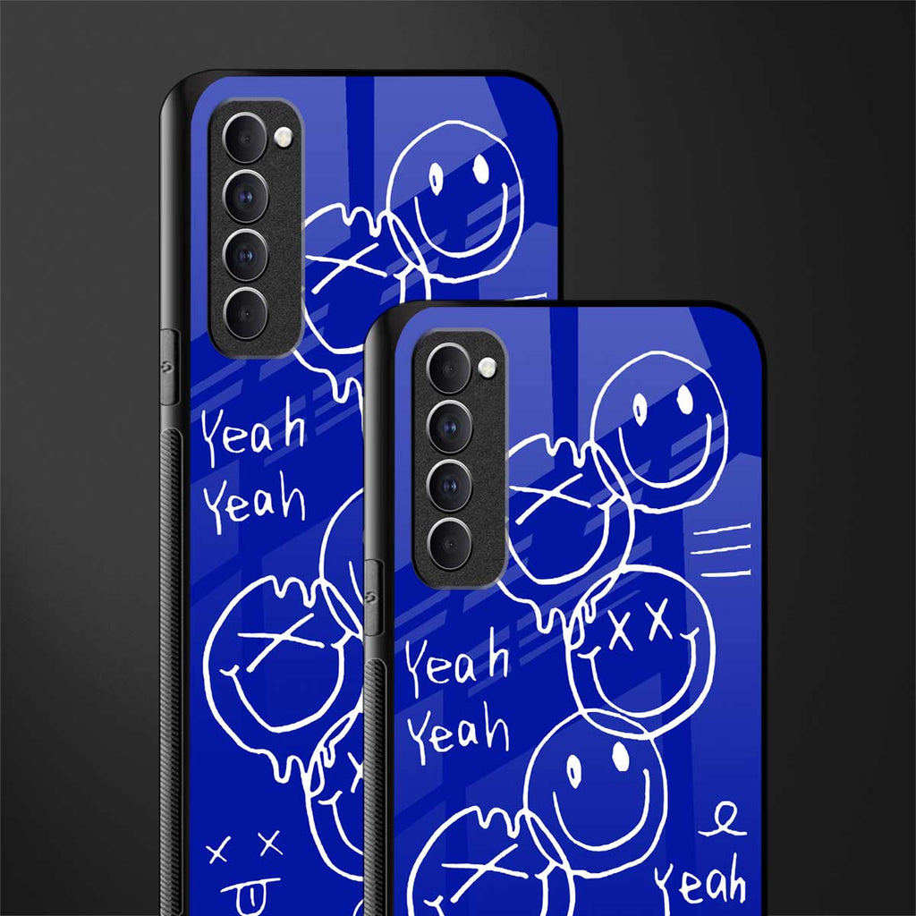 sassy smiley faces glass case for oppo reno 4 pro image-2