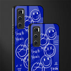 sassy smiley faces glass case for vivo v20 se image-2