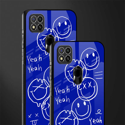 sassy smiley faces glass case for redmi 9 image-2