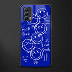 sassy smiley faces glass case for realme x7 image