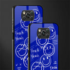 sassy smiley faces glass case for poco x3 image-2