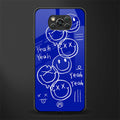 sassy smiley faces glass case for poco x3 pro image