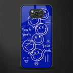 sassy smiley faces glass case for poco x3 pro image