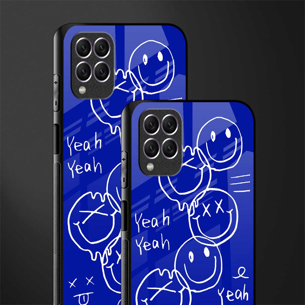 sassy smiley faces glass case for samsung galaxy f62 image-2