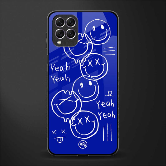 sassy smiley faces glass case for samsung galaxy f62 image
