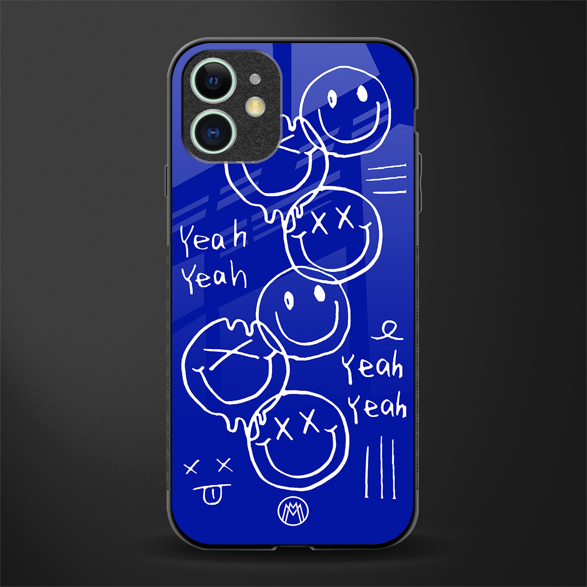 sassy smiley faces glass case for iphone 11 image