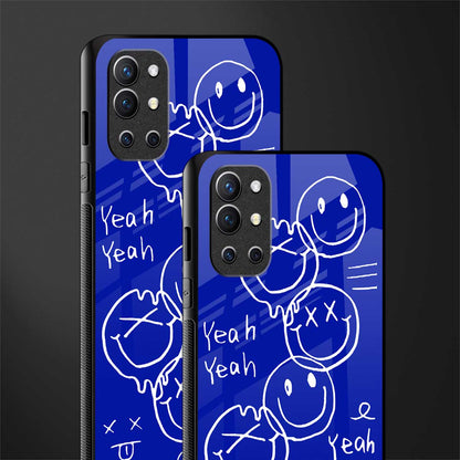 sassy smiley faces glass case for oneplus 9r image-2