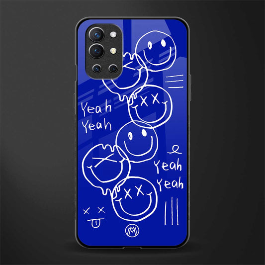 sassy smiley faces glass case for oneplus 9r image