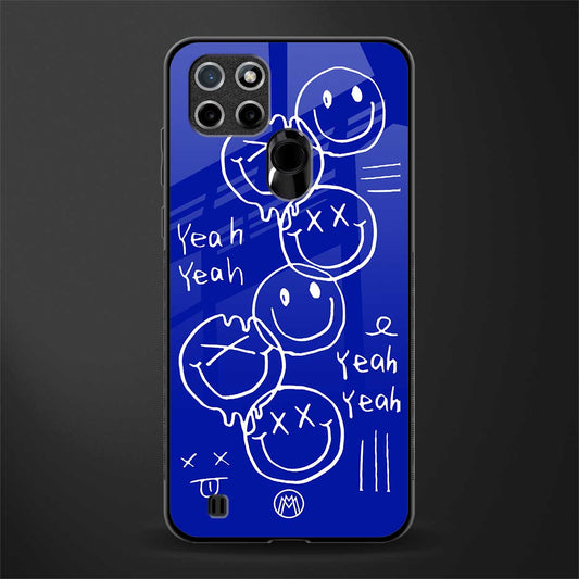 sassy smiley faces glass case for realme c21 image