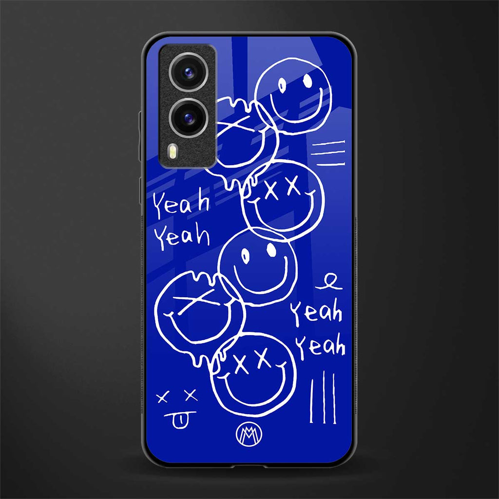 sassy smiley faces glass case for vivo v21e 5g image