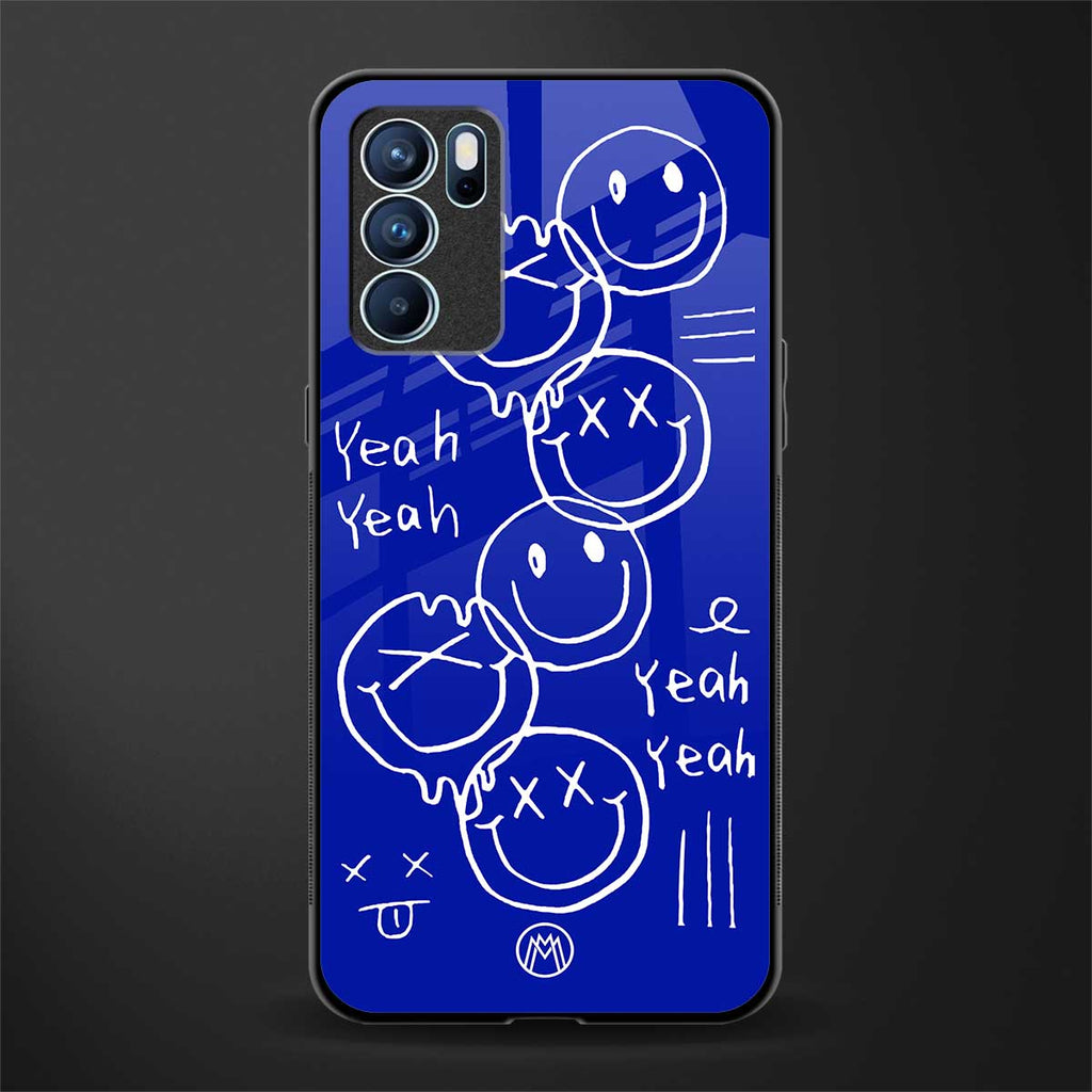 sassy smiley faces glass case for oppo reno6 pro 5g image