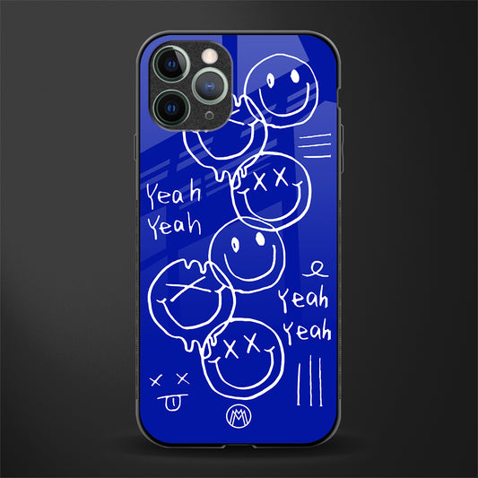 sassy smiley faces glass case for iphone 11 pro image