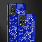 sassy smiley faces glass case for vivo y21s image-2
