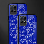 sassy smiley faces glass case for realme 8i image-2