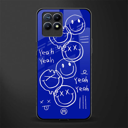 sassy smiley faces glass case for realme 8i image