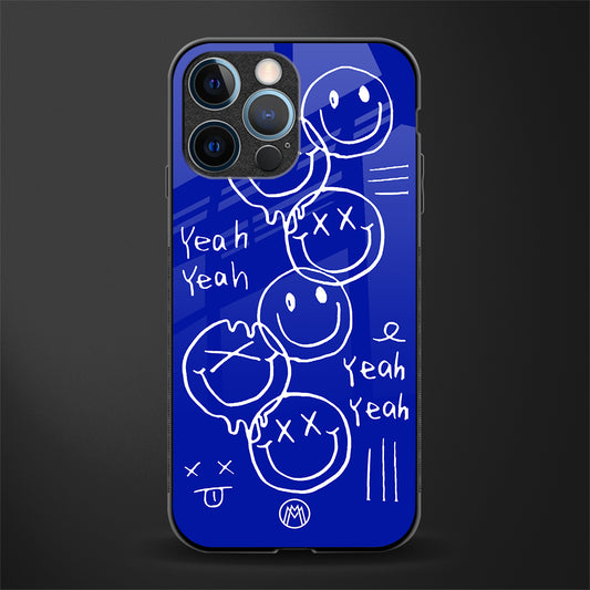 sassy smiley faces glass case for iphone 12 pro image