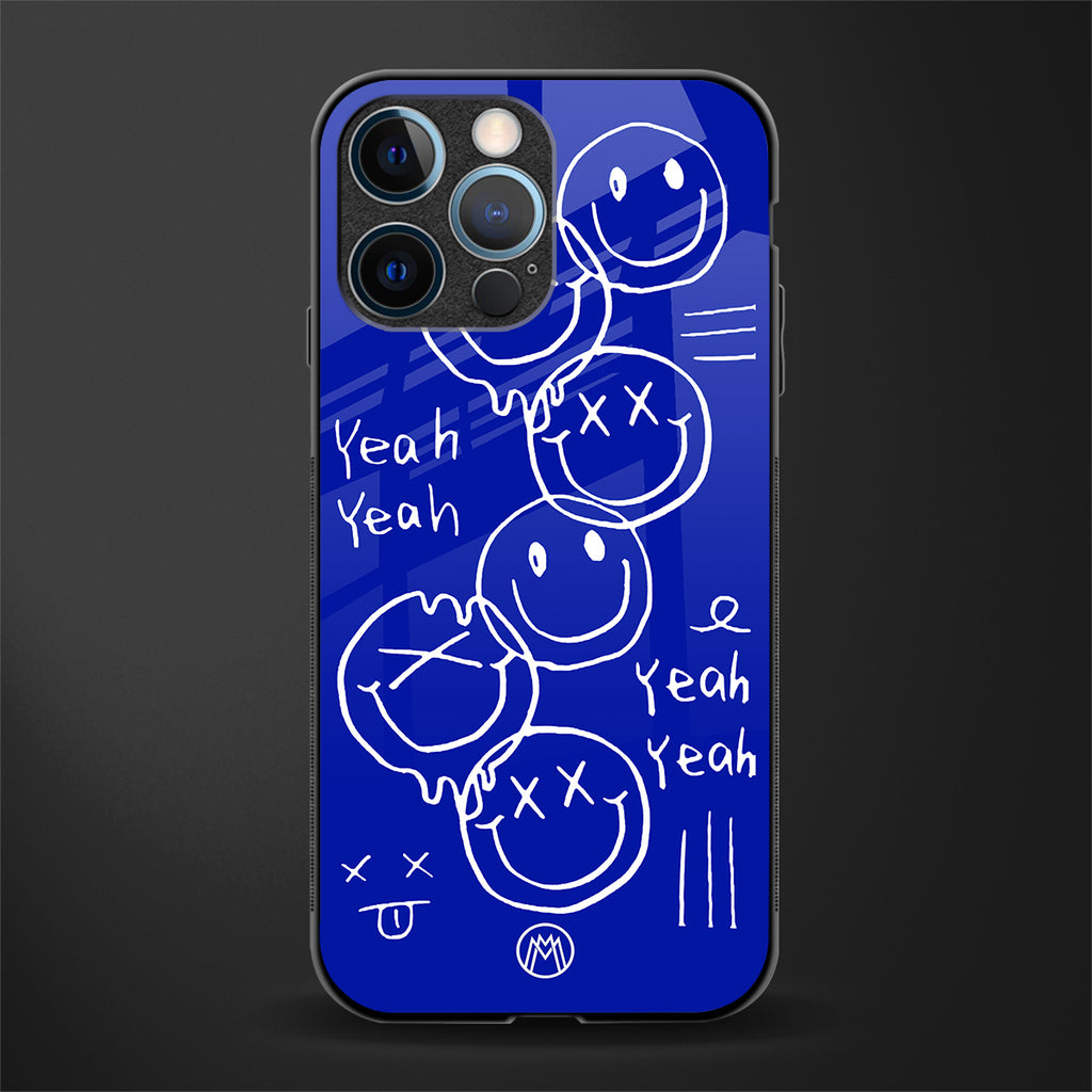 sassy smiley faces glass case for iphone 12 pro image